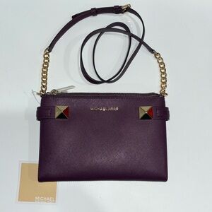 NEW Deep Purple Michael Kors Purse Karla